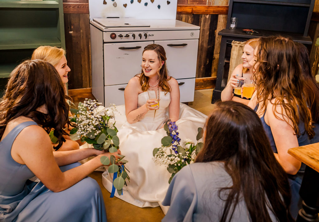 Bride | Bridesmaids| The Cider Barn| Jeter Mountain Weddings